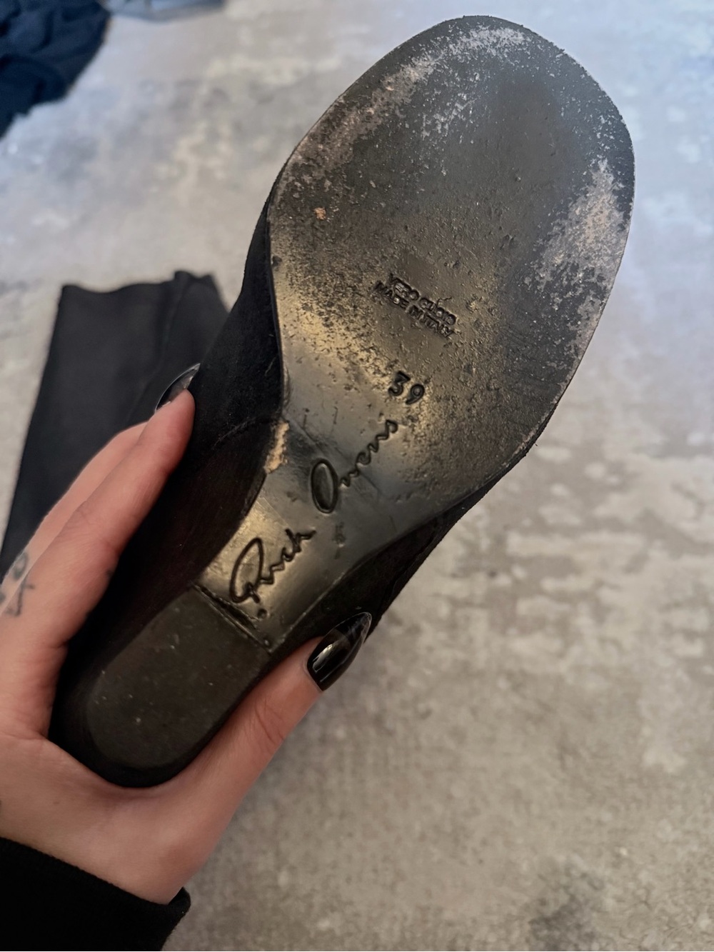 Rick Owens 09 CRUST Leather Women’s Black Wedges Sz 39/9 - Dark Avant Garde - Picture 12 of 14